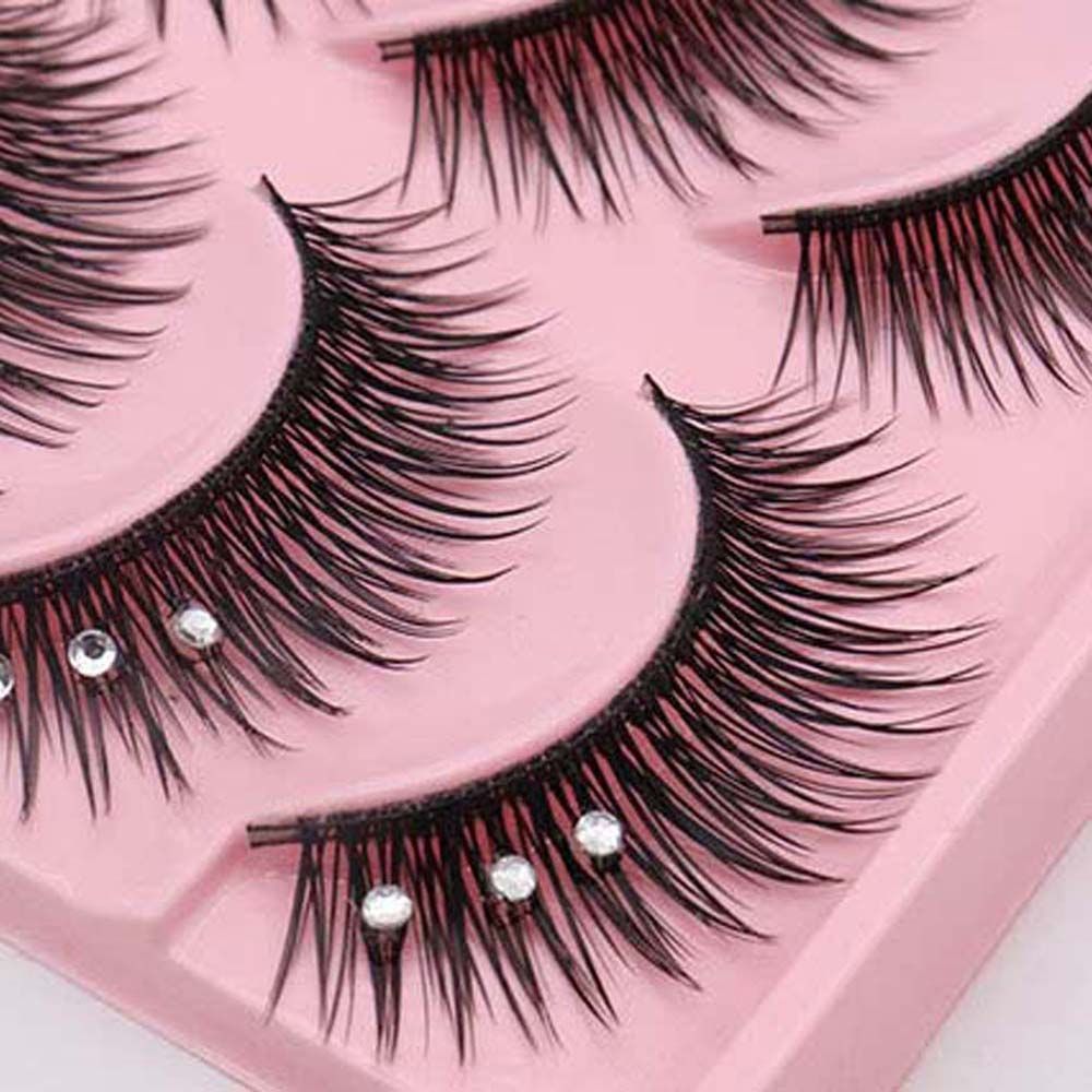 Eyelash Extension For Big Eyes - Lasting Thick Cross Lash Shiny Rhinestone