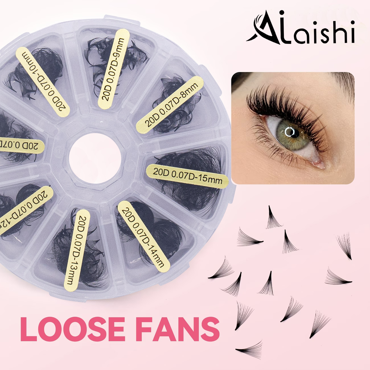 Eyelash Extension Logo - New Private Label 10D 15D 20D