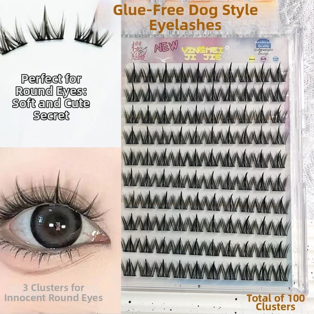 Eyelash Extension No 11 - 100/130/200 Clusters Black Self Adhesive False