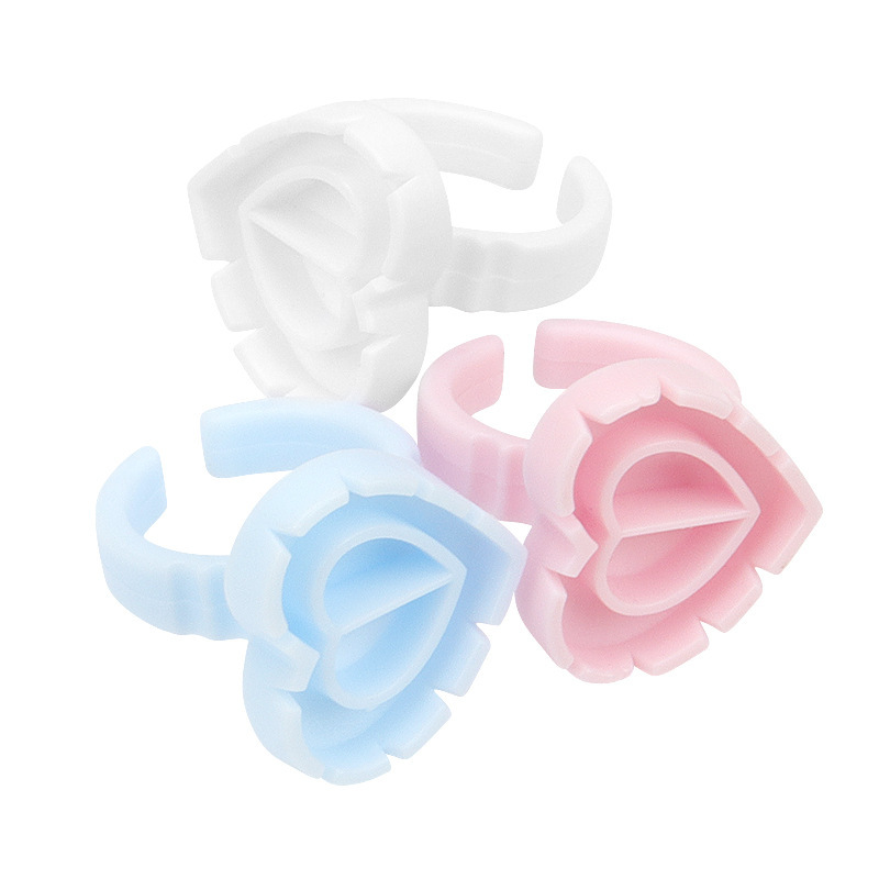 Eyelash Extension Fan - Pink/blue/white Eyelash Glue Cup 100pcs/bag Easy