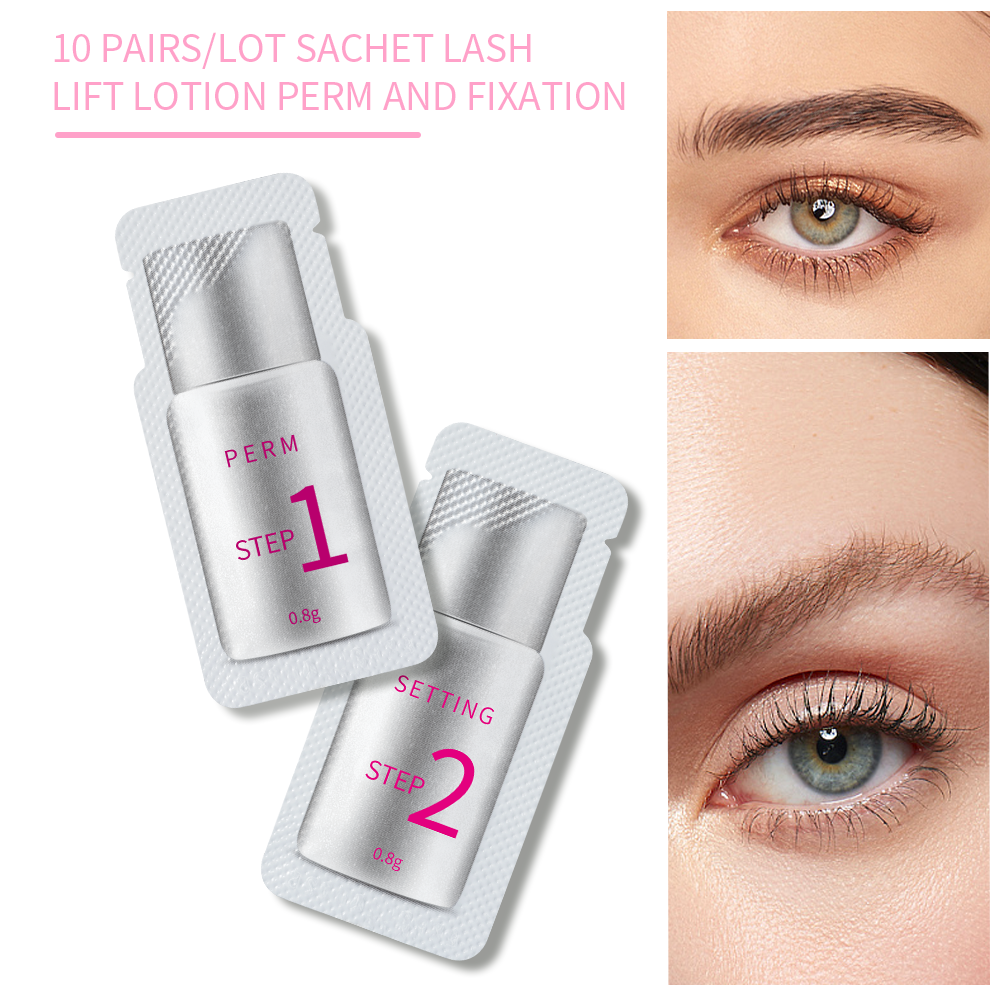 Eyelash Extension Logo - 10 Pairs/Lot Eyelash Lifting Lotion 0.8g/Bag