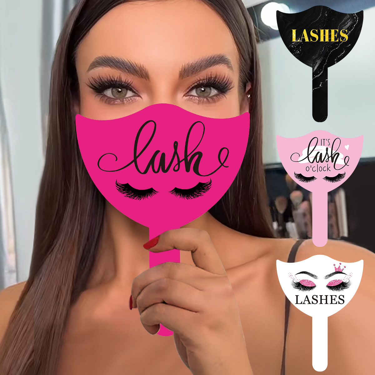 Eyelash Extension Salon - 2Pcs Eyelash Technician Photo Prop Soft