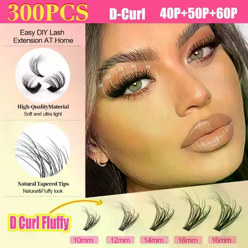 Faux Mink Lash - Cluster Lashes Kit Individual Lashes Volume