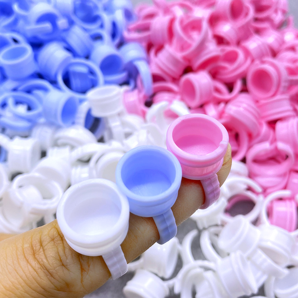 100Pcs Disposable Glue Ring Cu - Eyelash Extension Fan avis et prix