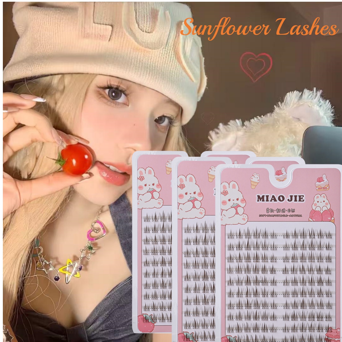 MIAOJIE Brown Sunflower False  - Eyelash Extension In Chinese avis et prix