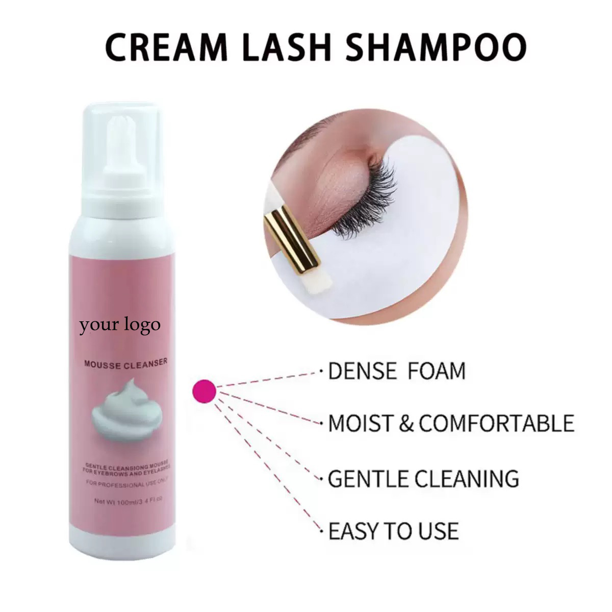 Customized  Whipped Lash Shamp - Eyelash Extension Logo avis et prix