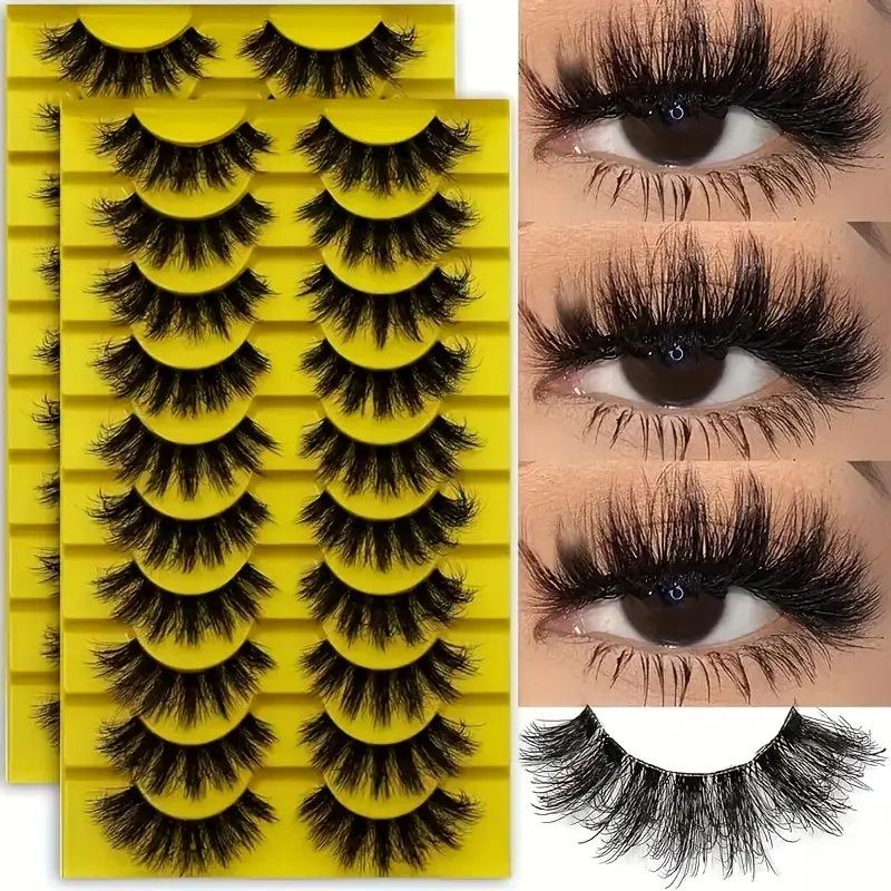 10 Pairs Eye Eyelashes 5D Fluf - Faux Mink Lash avis et prix