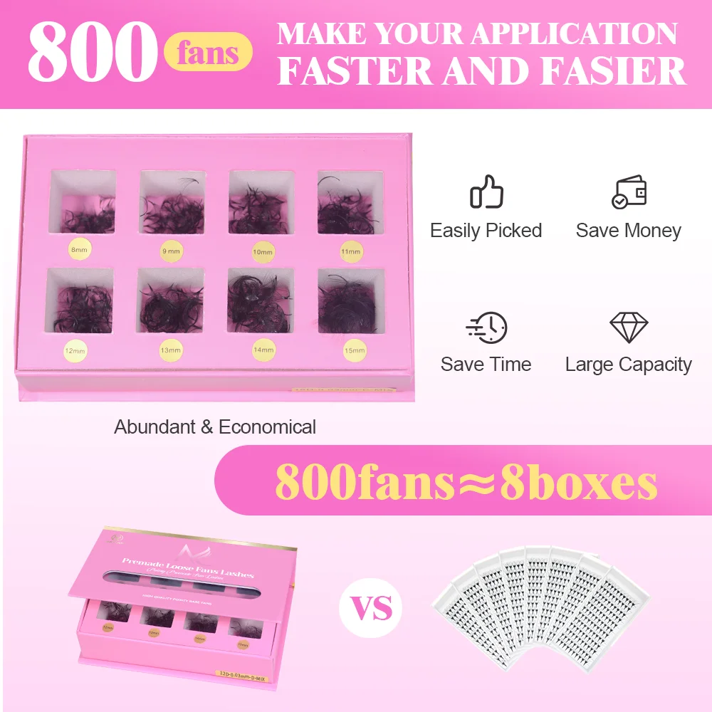 MAYOOC 800Fans Loose Fan Lashe - Eyelash Extension Logo avis et prix