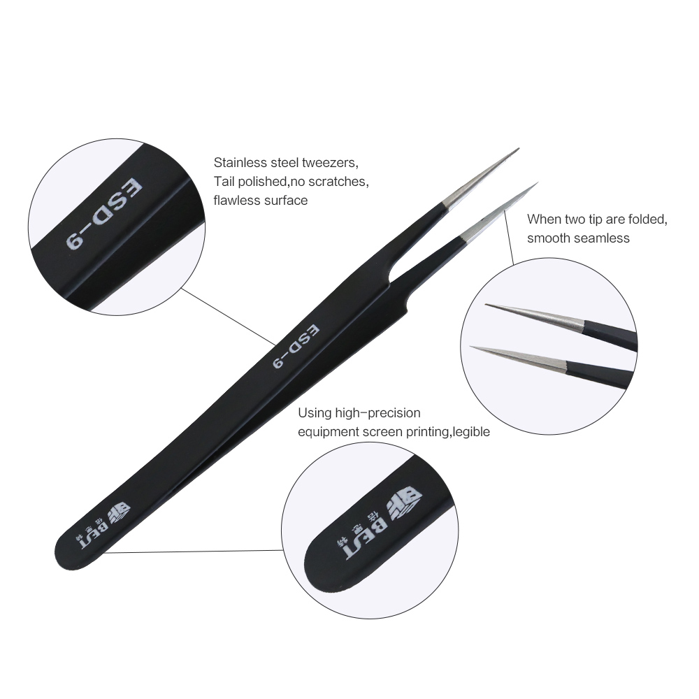 BST-ESD-9 Anti-Static Tweezers - Eyelash Extension In Chinese avis et prix