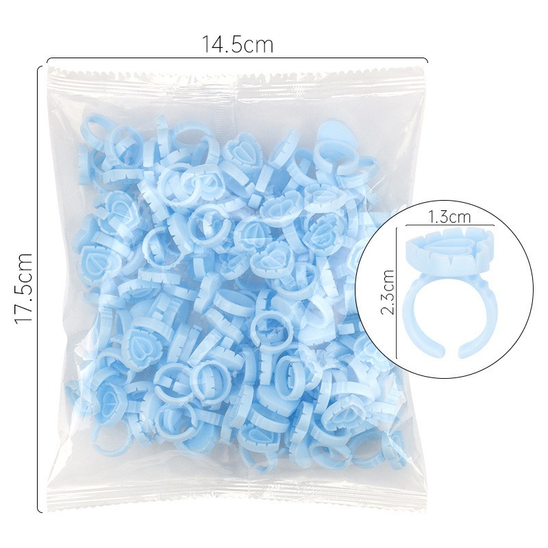 100Pcs Disposable Glue Ring Ho - Eyelash Extension Fan avis et prix