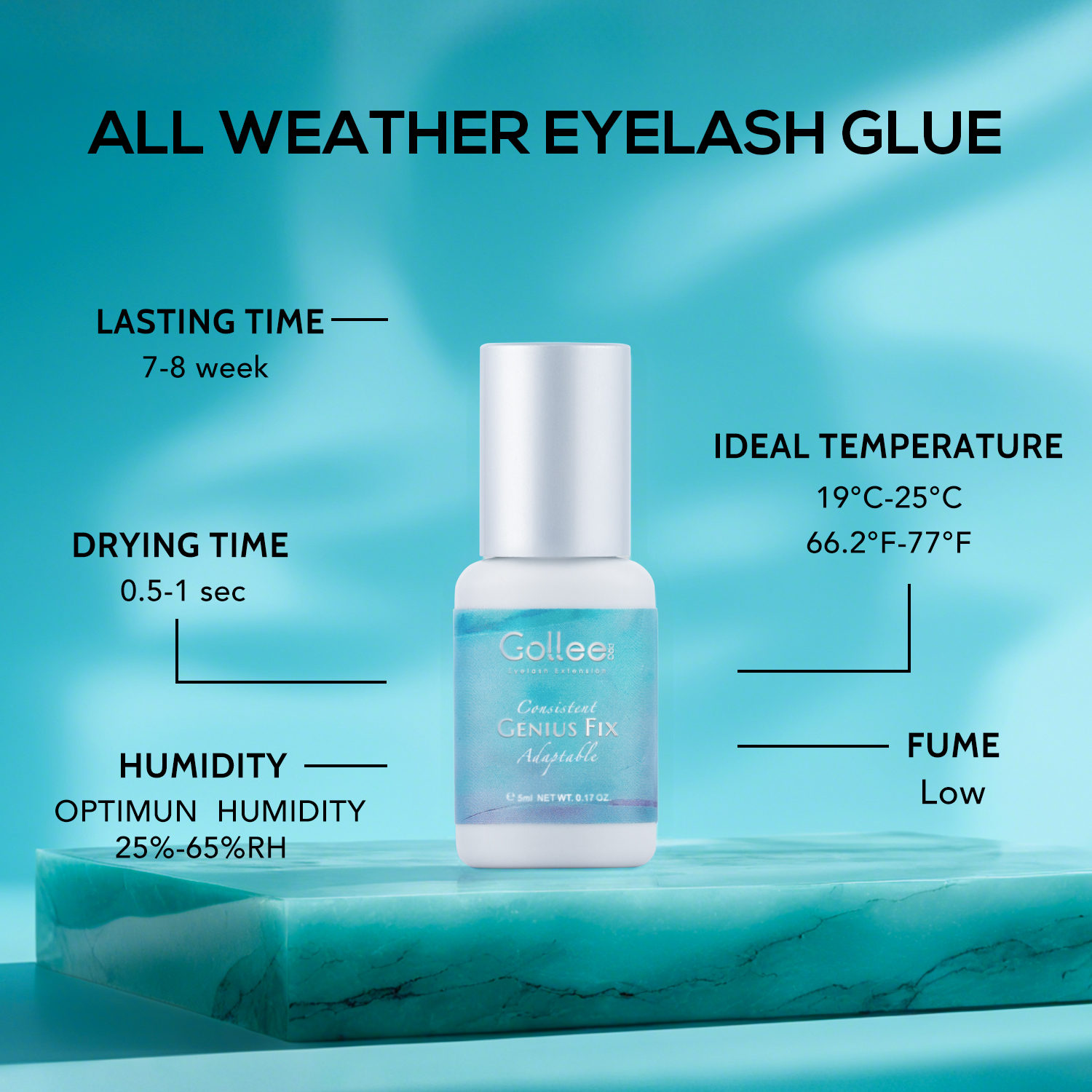 Gollee 0.5s Global Adaptabilit - Sensitive Lash Glue avis et prix