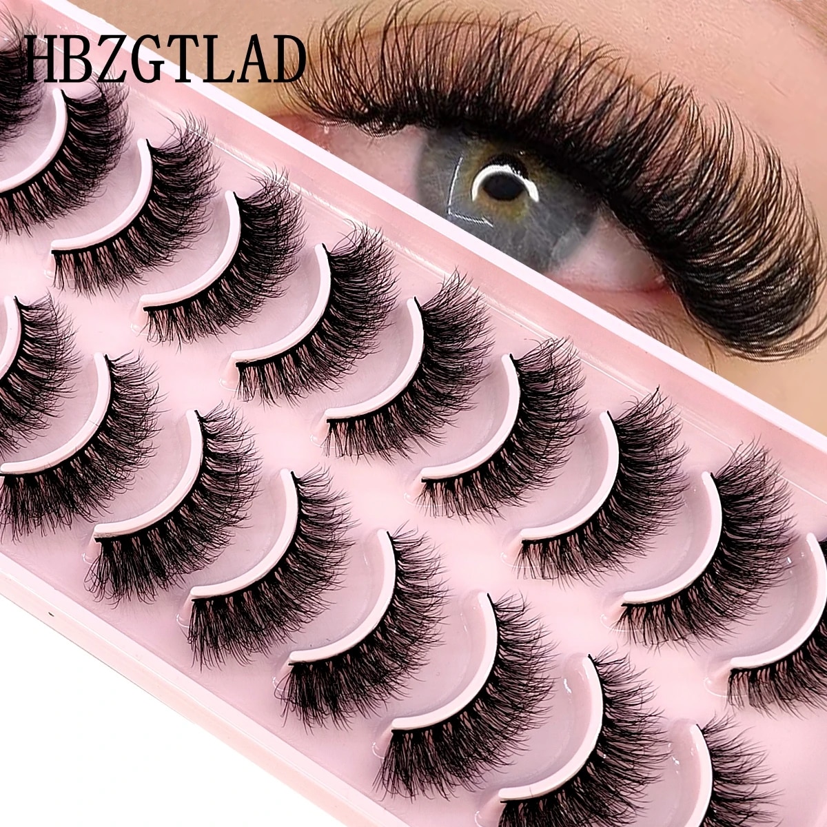 HBZGTLAD 10Pairs 3D Faux Mink  - Eyelash Extension For Big Eyes avis et prix