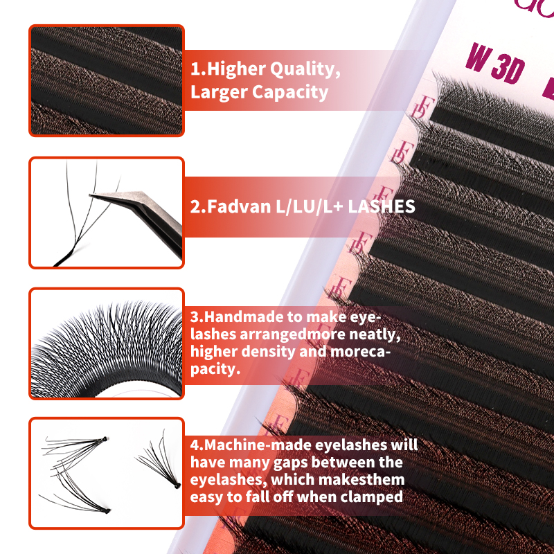 FADVAN 3D Lashes W Shaped Eyel - Eyelash Extension Fan avis et prix