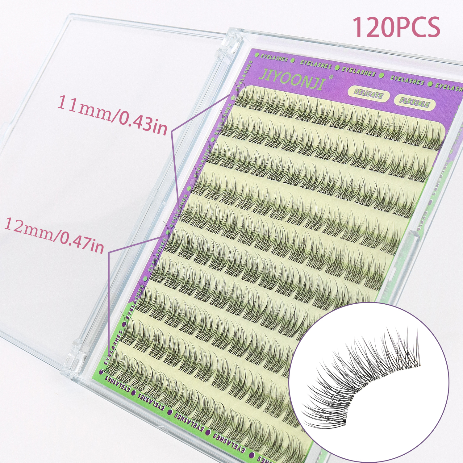 120PCS Natural Self Adhesive E - Eyelash Extension No 11 avis et prix