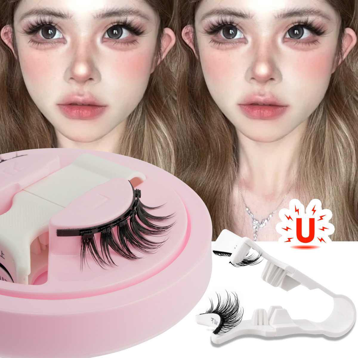 New 1 Pair Magnetic Eyelashes  - Faux Mink Lash avis et prix