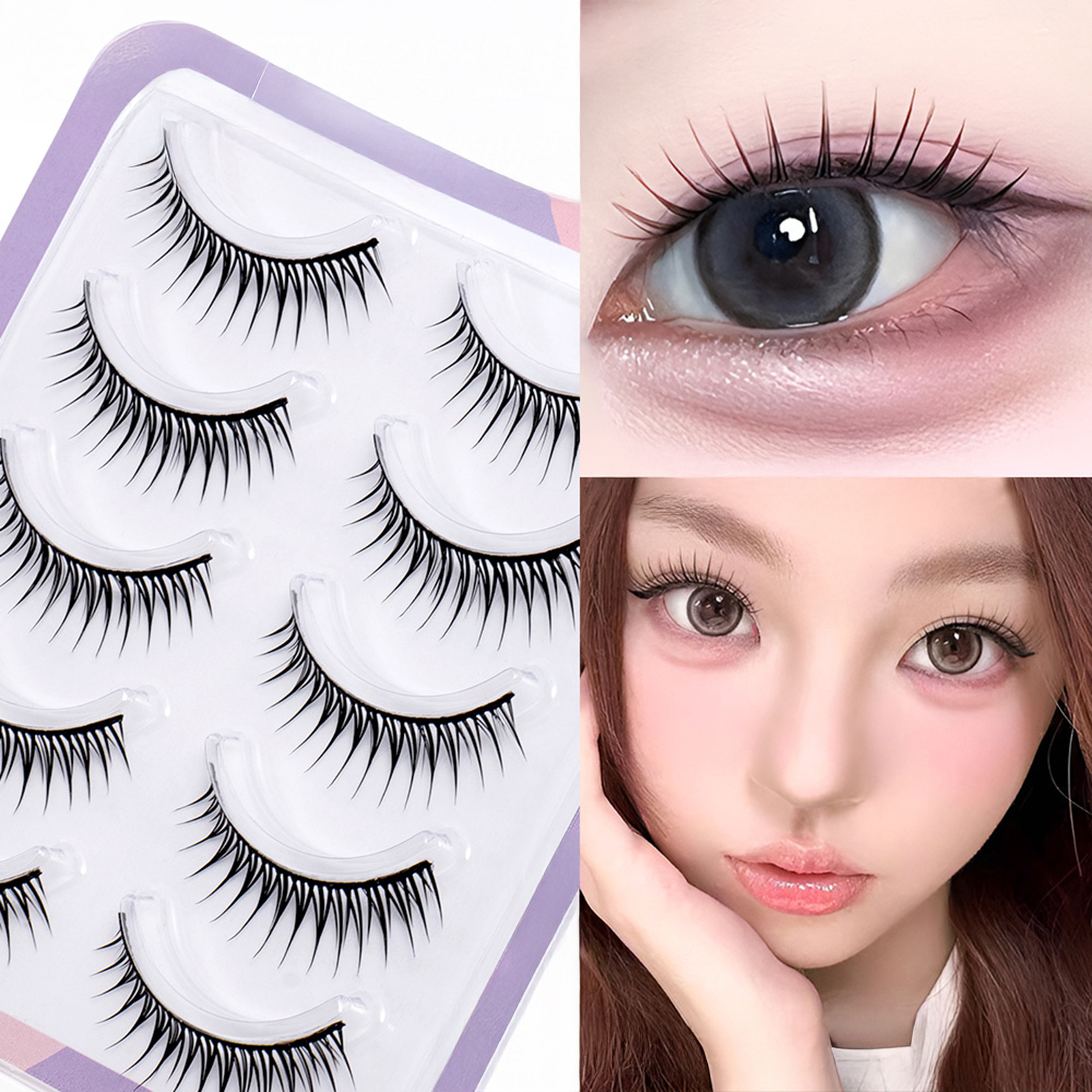 5 Pairs Korean Style False Eye - Eyelash Extension Korean Style avis et prix