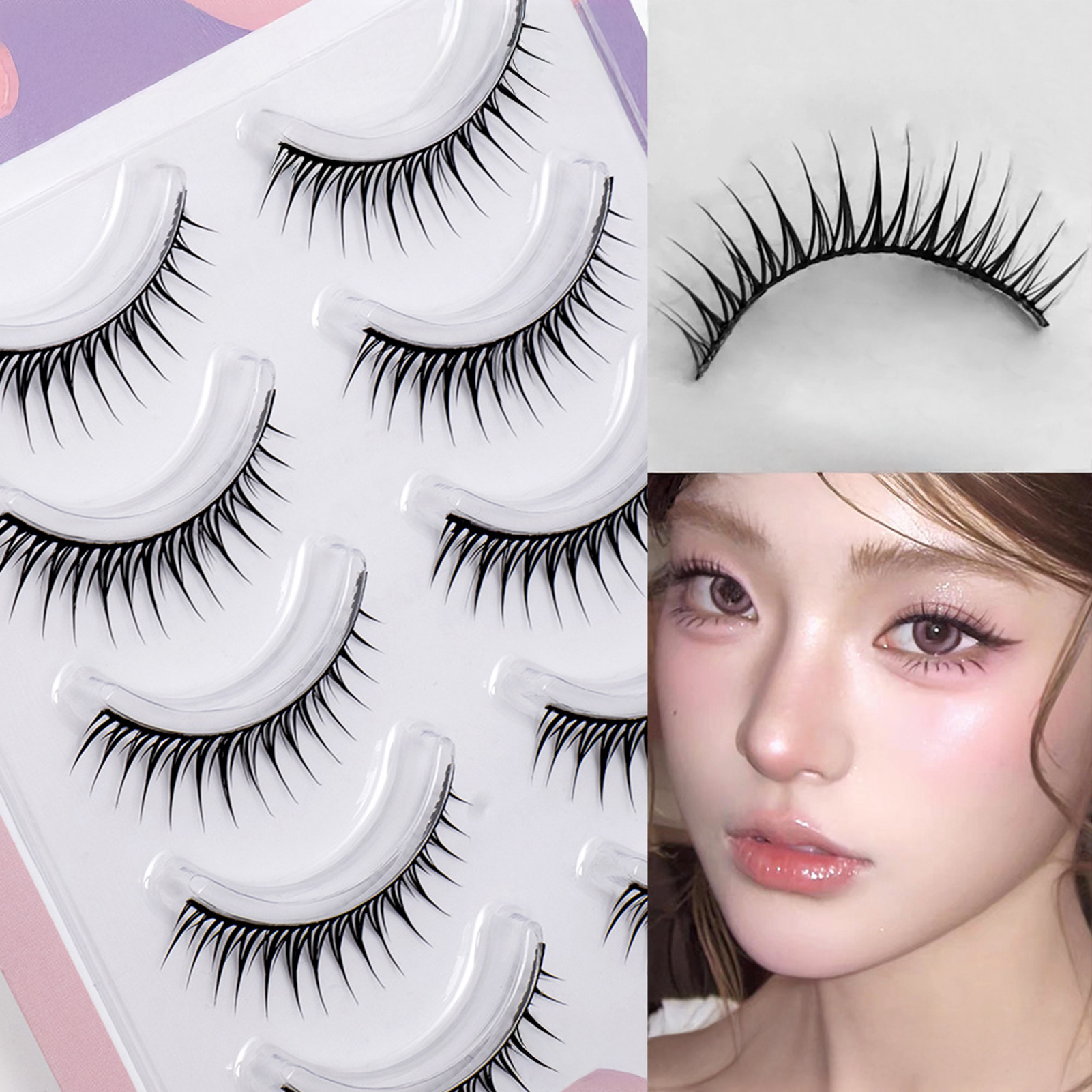 5 Pairs Korean Style False Eye - Eyelash Extension Korean Style avis et prix