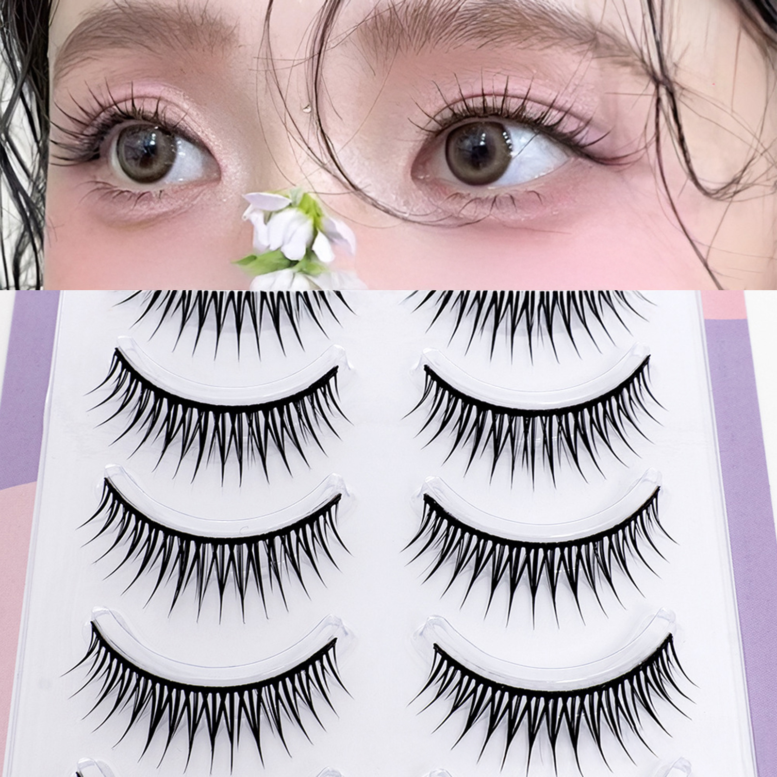 5 Pairs Korean Style False Eye - Eyelash Extension Korean Style avis et prix