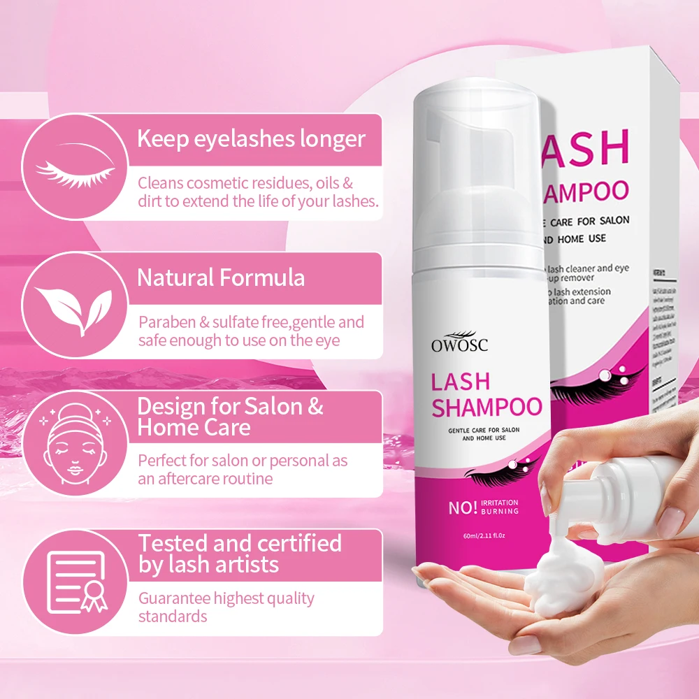 60ml Eyelash Extension Shampoo - Eyelash Extension Logo avis et prix
