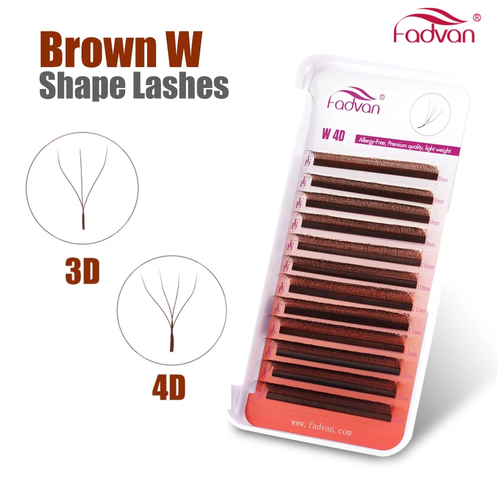 FADVAN Brown 3D/4D W Shape D C - Eyelash Extension Fan avis et prix