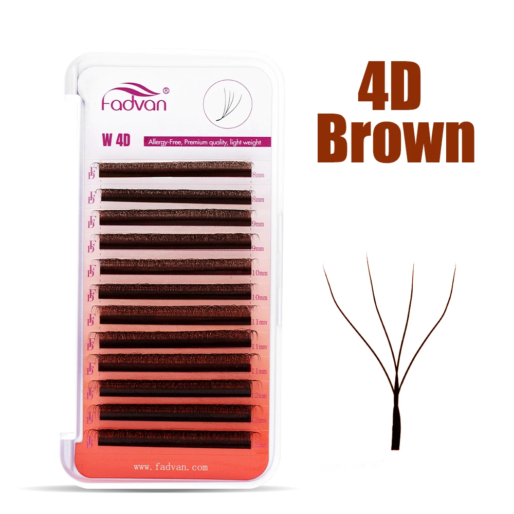 FADVAN Brown 3D/4D W Shape D C - Eyelash Extension Fan avis et prix